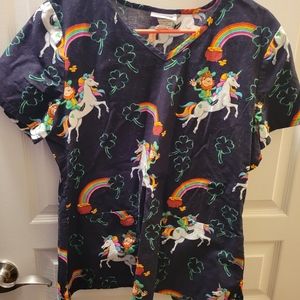 Scrubstar- St. Patrick's day Top- Medium